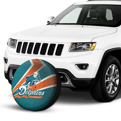 Miami Dolphins printed car tire cover dustproof and waterproof tire cover
