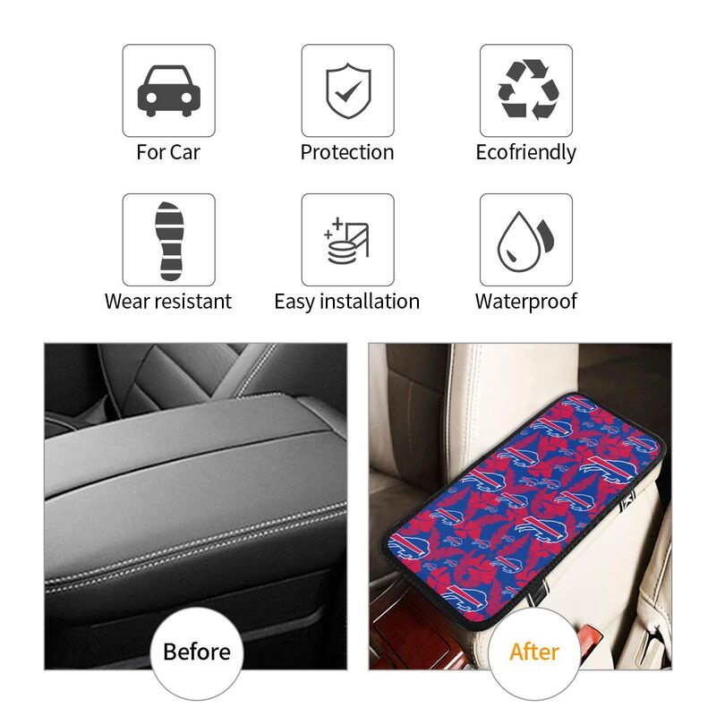 Buffalo Bills printing Center console armrest pad car armrest protective cover car