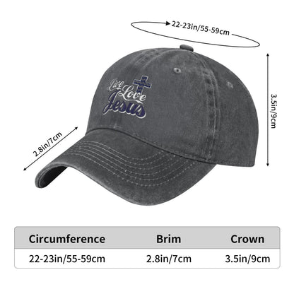 Live Love Jesus Cross Printed unisex baseball cap adjustable cap outdoor sun hats trucker hat