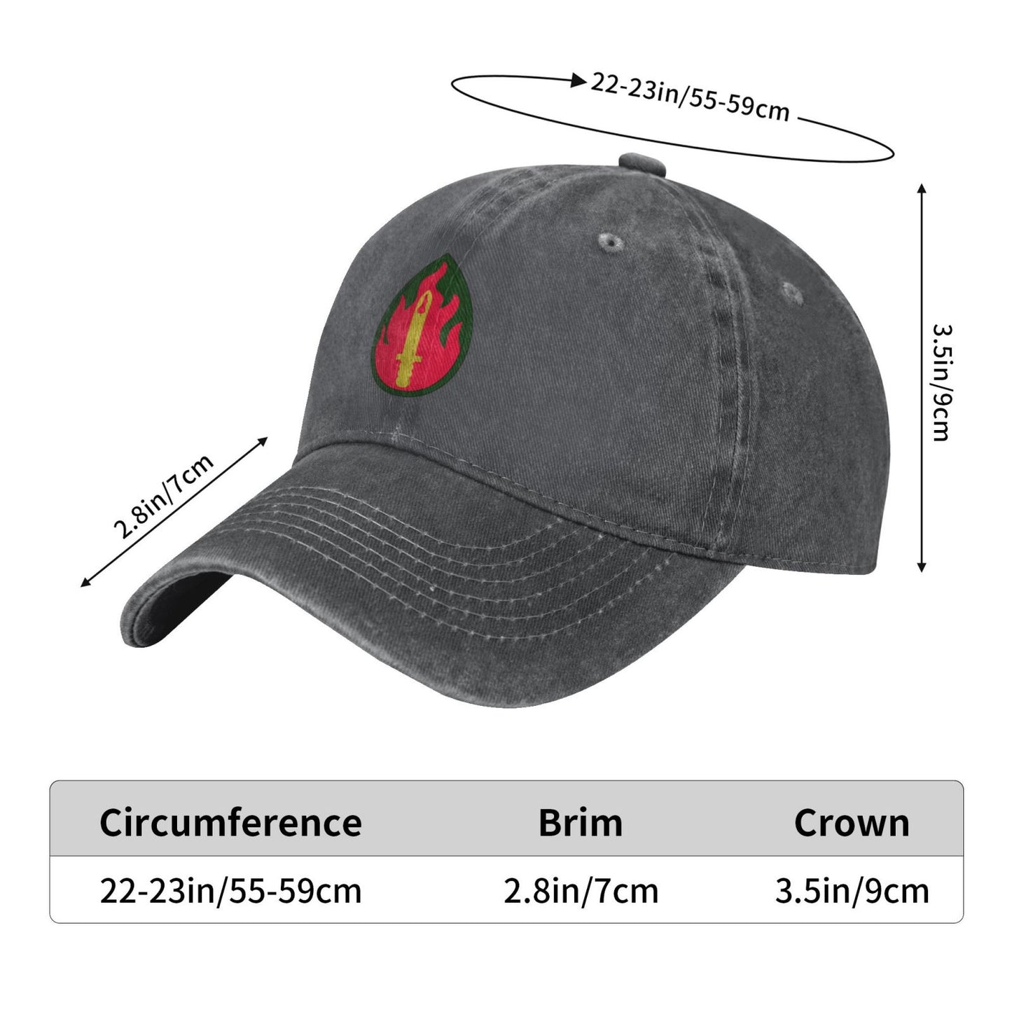 63rd Infantry Division Printed unisex baseball cap adjustable cap outdoor sun hats trucker hat