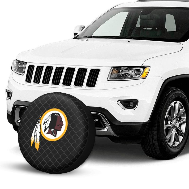 Washington Redskins Grid background car tire waterproof dustproof protective cover