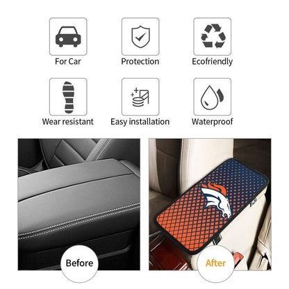 Denver Broncos Car handrail box cushion Personalized printed car armrest cover