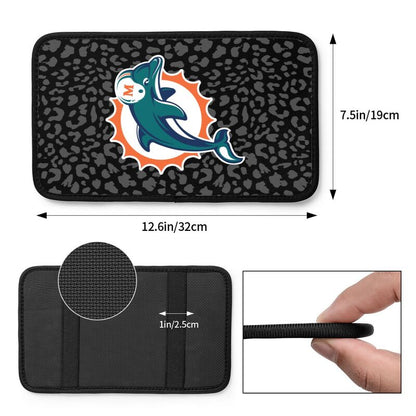 Miami Dolphins 3 print Car handrail box cushion Personalized car armrest cover