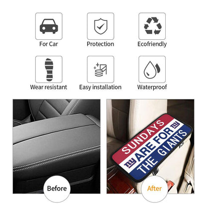 New York Giants Personalized printed car armrest cover Car handrail box cushion