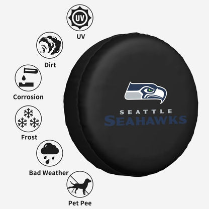 Seattle Seahawks Car tire protective cover waterproof and dustproof tire cover