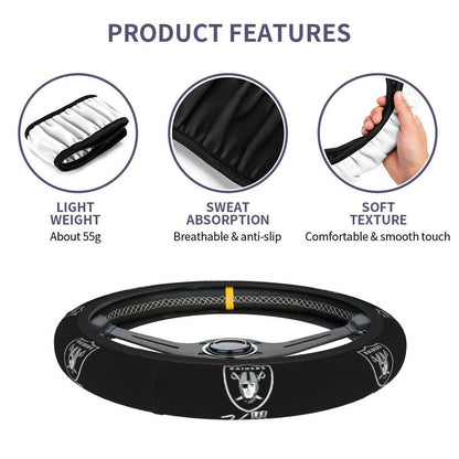 Las Vegas Raiders 3 Printed breathable anti slip cover elastic steering wheel cover