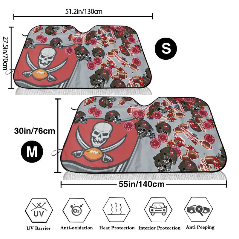 Tampa Bay Buccaneers Print multiple sizes car windshield sunshade panel car windshield sunshade cover