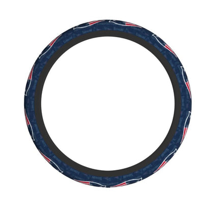 New England Patriots Printed breathable elastic steering wheel protective cover