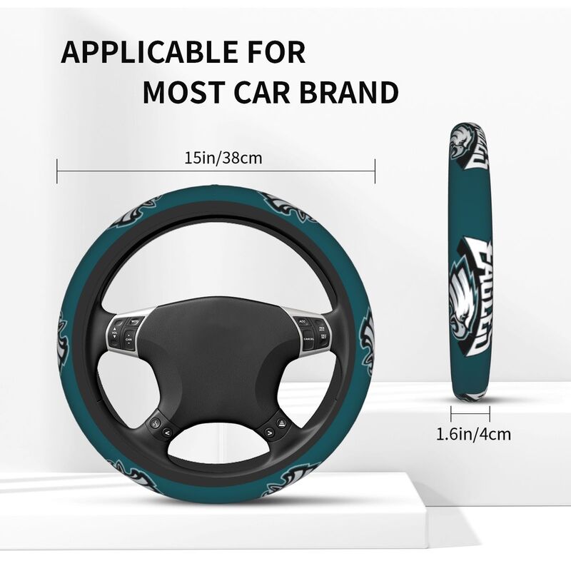 Philadelphia Eagles Printed breathable elastic steering wheel cover anti slip cover