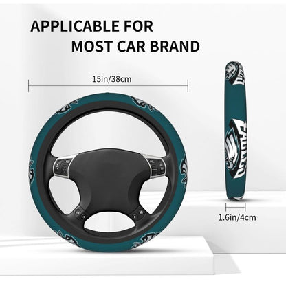 Philadelphia Eagles Printed breathable elastic steering wheel cover anti slip cover