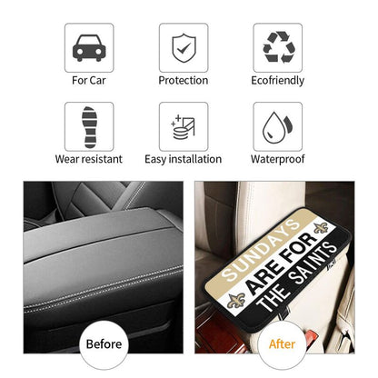 New Orleans Saints Personalized printed car armrest cover Car handrail box cushion