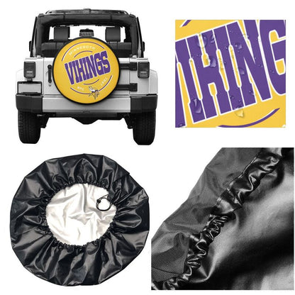 Minnesota Vikings Printed tire protection cover car spare tire dust protection cover