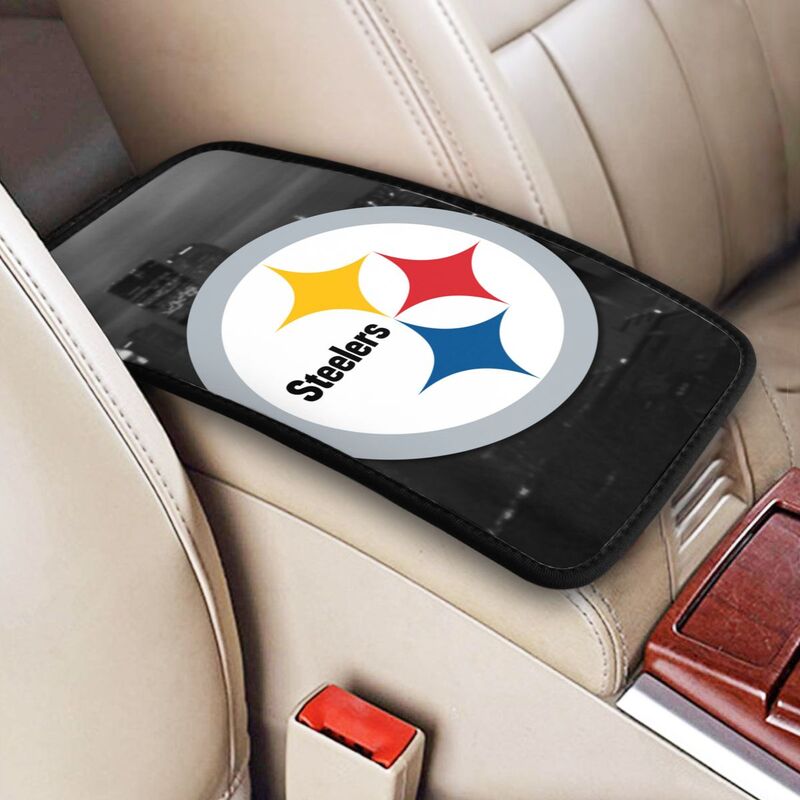 Car armrest box pad Pittsburgh Steelers 7 Printed central armrest box pad protective pad
