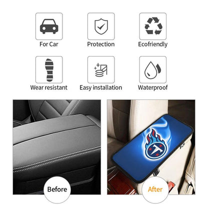 Car armrest box pad Tennessee Titans Printed central armrest box pad protective pad