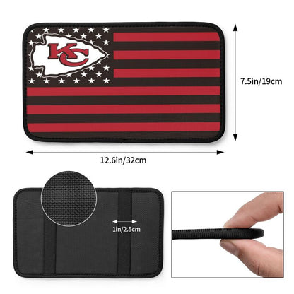 Kansas City Chiefs2 Printed car center armrest box pad anti slip pad