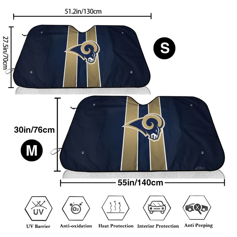 Los Angeles Rams 4 Print Car windshield sunshades suitable for front Car windshield sunshades