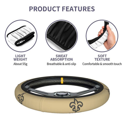 New Orleans Saints 6 Printed breathable elastic steering wheel cover