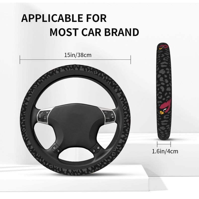 Arizona Cardinals Printed elastic steering wheel cover car anti-skid cover