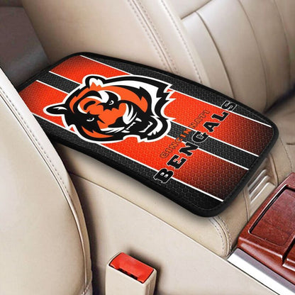 Car armrest box pad Cincinnati Bengals Printed center armrest box pad protective pad