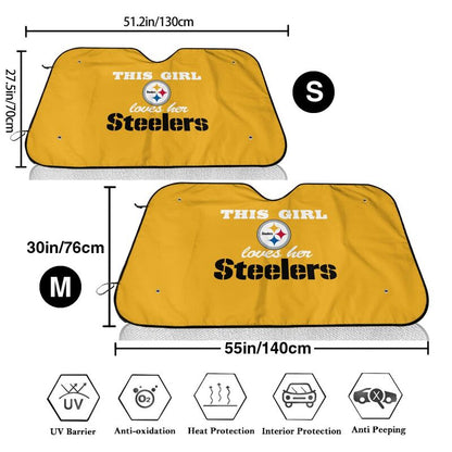 Pittsburgh Steelers Printing multi size car front windshield sunshade car windshield sunshade