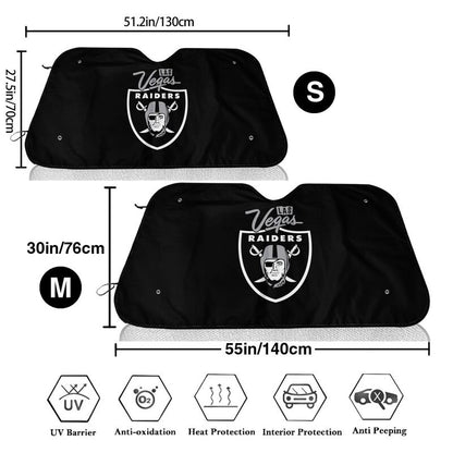 Las Vegas Raiders 3 Printed multi size front windshield sunshade car windshield sunshade