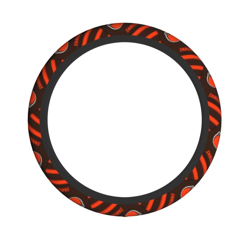 Cleveland Browns 1 Printed breathable elastic steering wheel cover anti slip cover