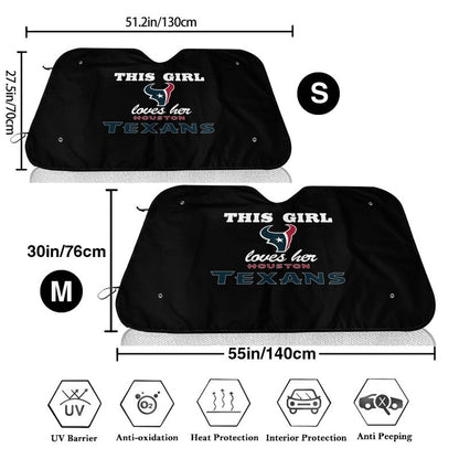 Houston Texans Printing multi size car front windshield sunshade car windshield sunshade