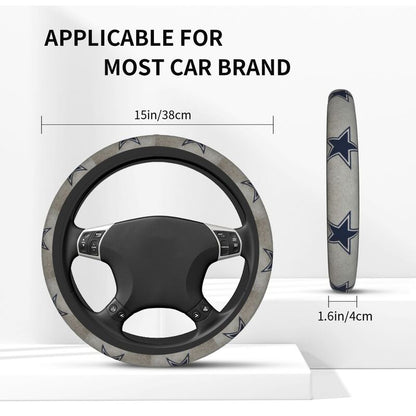 Dallas Cowboys 2 Printed breathable anti slip cover elastic steering wheel cover