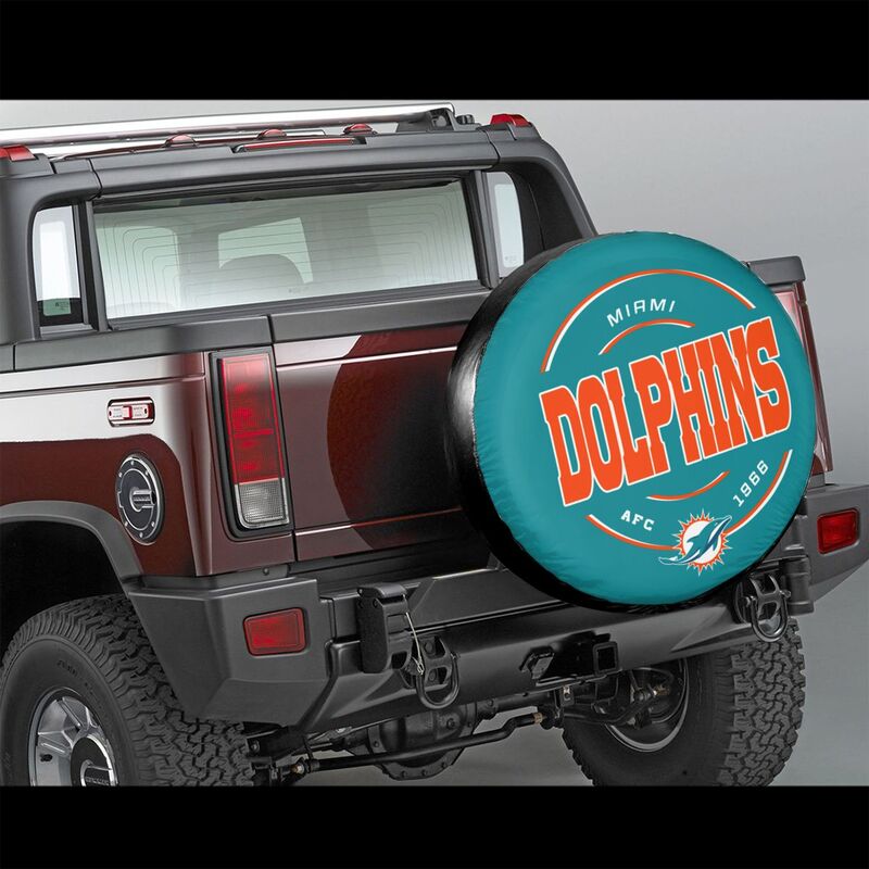 Miami Dolphins Printing car tire protection cover car spare tire dust protection cover