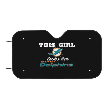 Miami Dolphins Printing multi size car front windshield sunshade car windshield sunshade