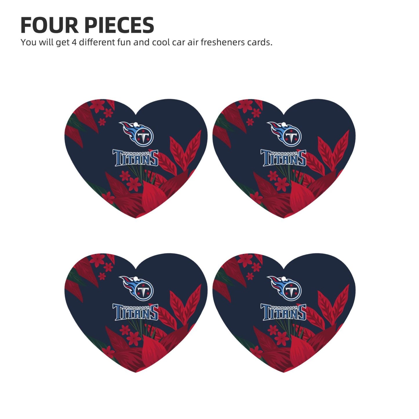 4pcs- Tennessee Titans car aromatherapy tablets Car Air Fresheners Cards Set