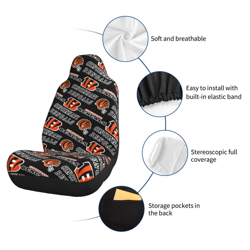 Cincinnati Bengals Printed seat dust protection cover car seat protective cover