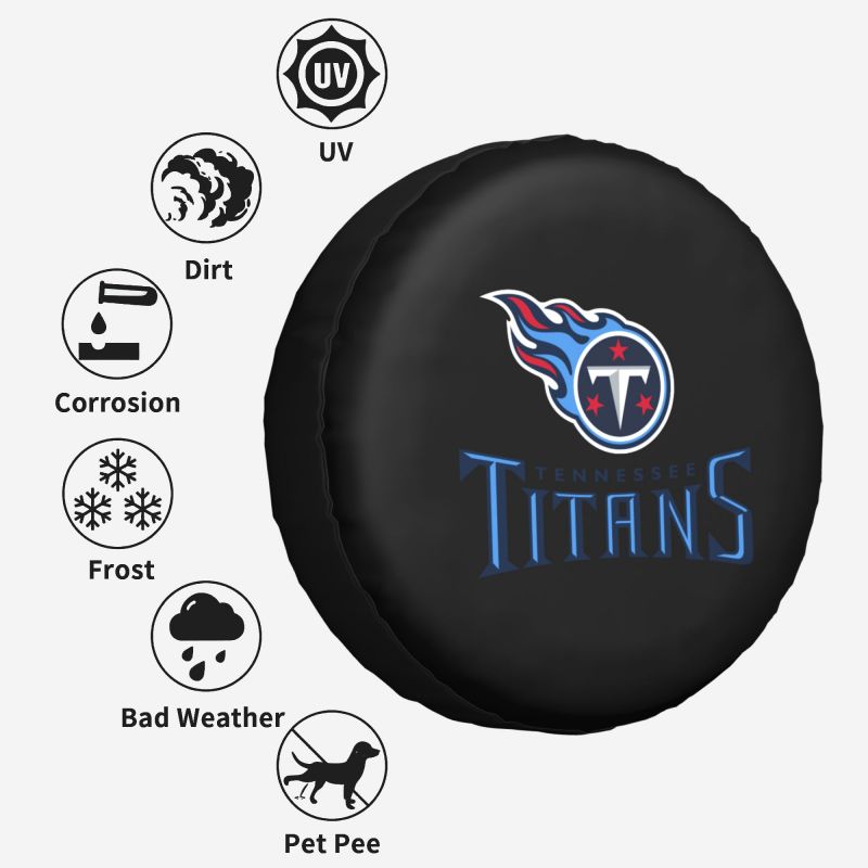 Tennessee Titans 2 Car tire protective cover waterproof and dustproof tire cover