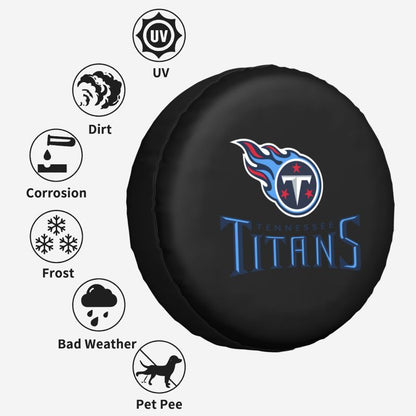 Tennessee Titans 2 Car tire protective cover waterproof and dustproof tire cover