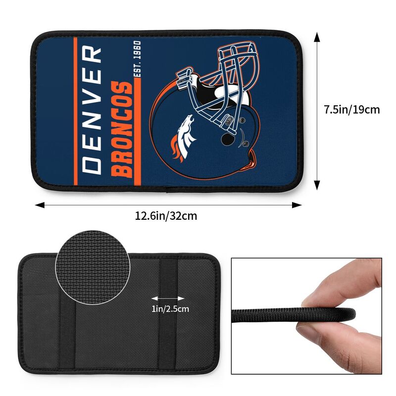 Denver Broncos Print car armrest box cushion armrest protective cover