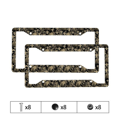 New Orleans Saints Print Car license plate frame four hole license plate holder (one pair)