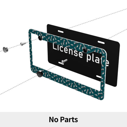 Philadelphia Eagles Print front rear license plate holder circular hole license plate holder (one pair)