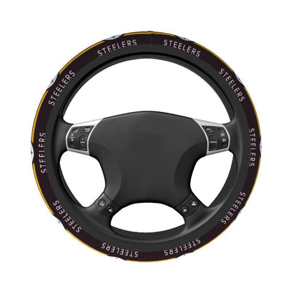 Pittsburgh Steelers Printed breathable anti slip cover elastic steering wheel cover