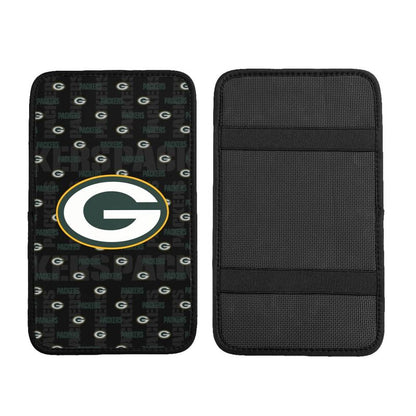 Green Bay Packers 2 printed Car handrail cushion Personalized car armrest cover