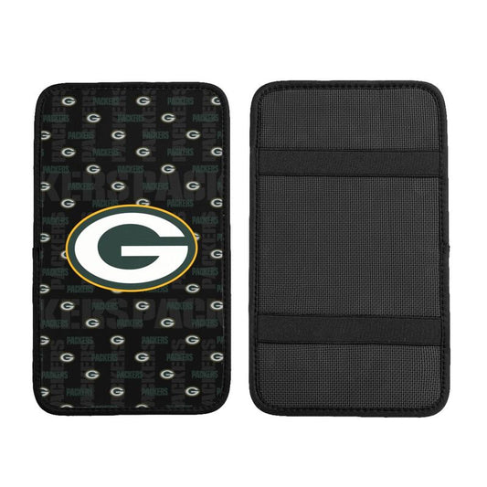 Green Bay Packers 2 printed Car handrail cushion Personalized car armrest cover