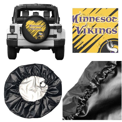 Minnesota Vikings Printed car spare tire dust protection cover tire protection cover