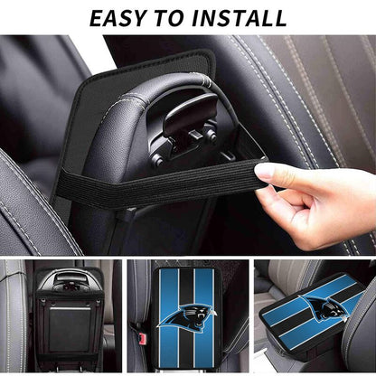Carolina Panthers Printed car center armrest box pad anti slip pad