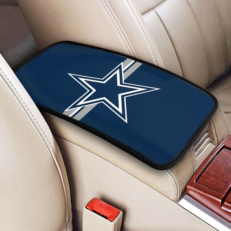 Car armrest box pad Dallas Cowboys 2 Printed central armrest box elbow pad