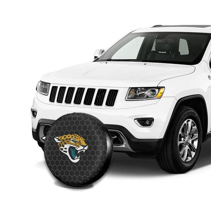 Jacksonville Jaguars Grid printed car tire cover dustproof and waterproof tire cover