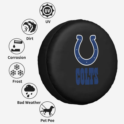 Indianapolis Colts 3 Car tire protective cover waterproof and dustproof tire cover