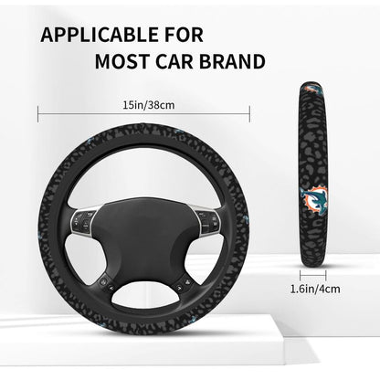 Miami Dolphins 2 Printed elastic steering wheel cover car steering wheel protective cover