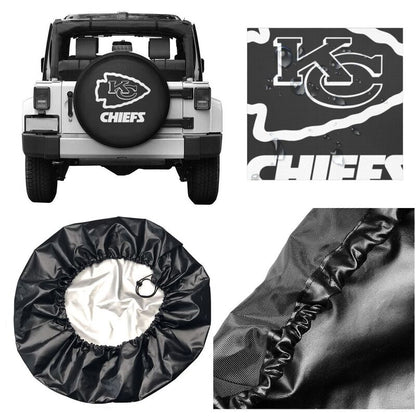 Kansas City Chiefs 3 Print tire protection covers car sunscreen tire protection covers
