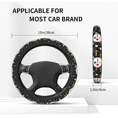 Pittsburgh Steelers 1 Printed elastic steering wheel cover car protective cover