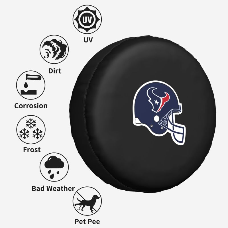Houston Texans Car tire protective cover waterproof and dustproof tire cover