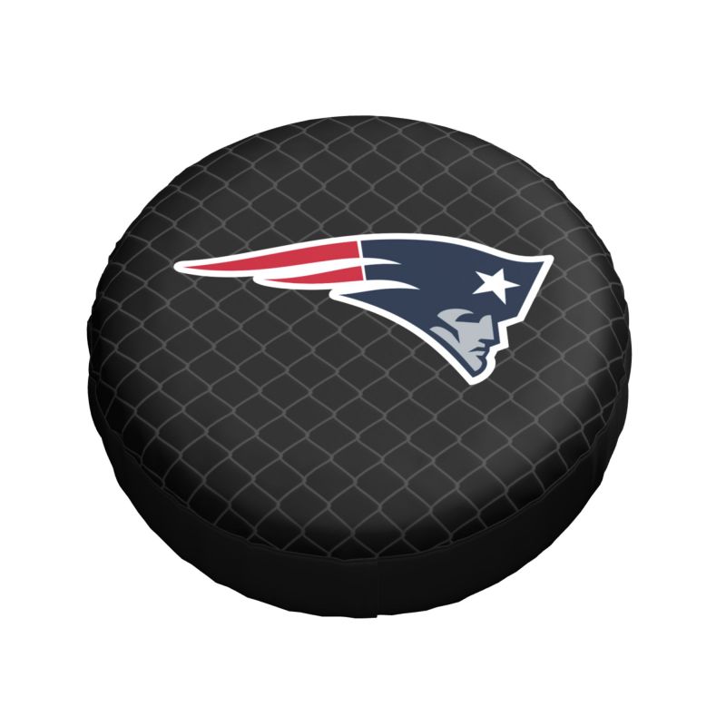 New England Patriots Grid background car tire waterproof dustproof protective cover